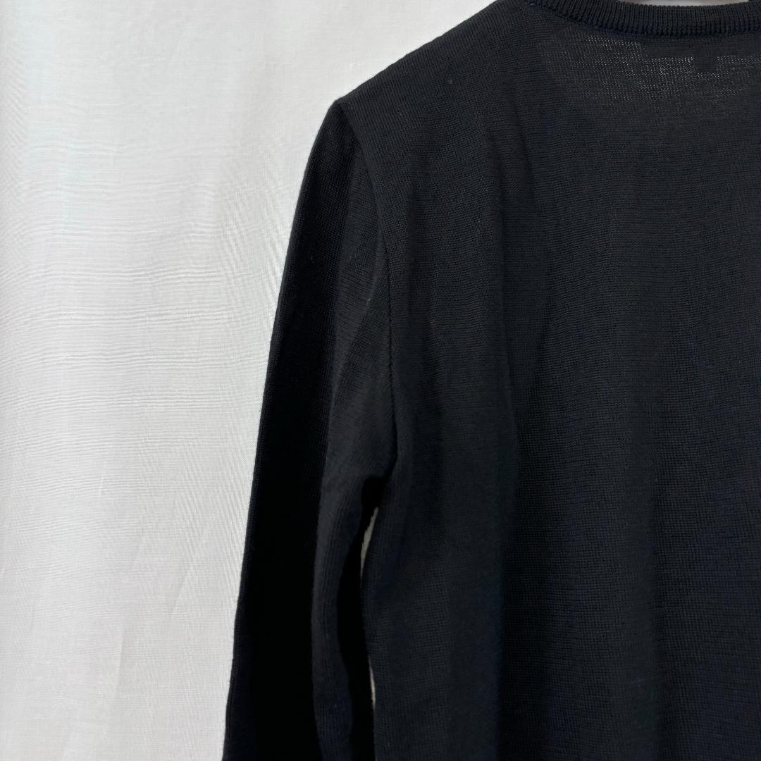 超希少⭐️ レオナール スポーツ ゼブラ柄 長袖 ニット セーター 刺繍ロゴ 黒