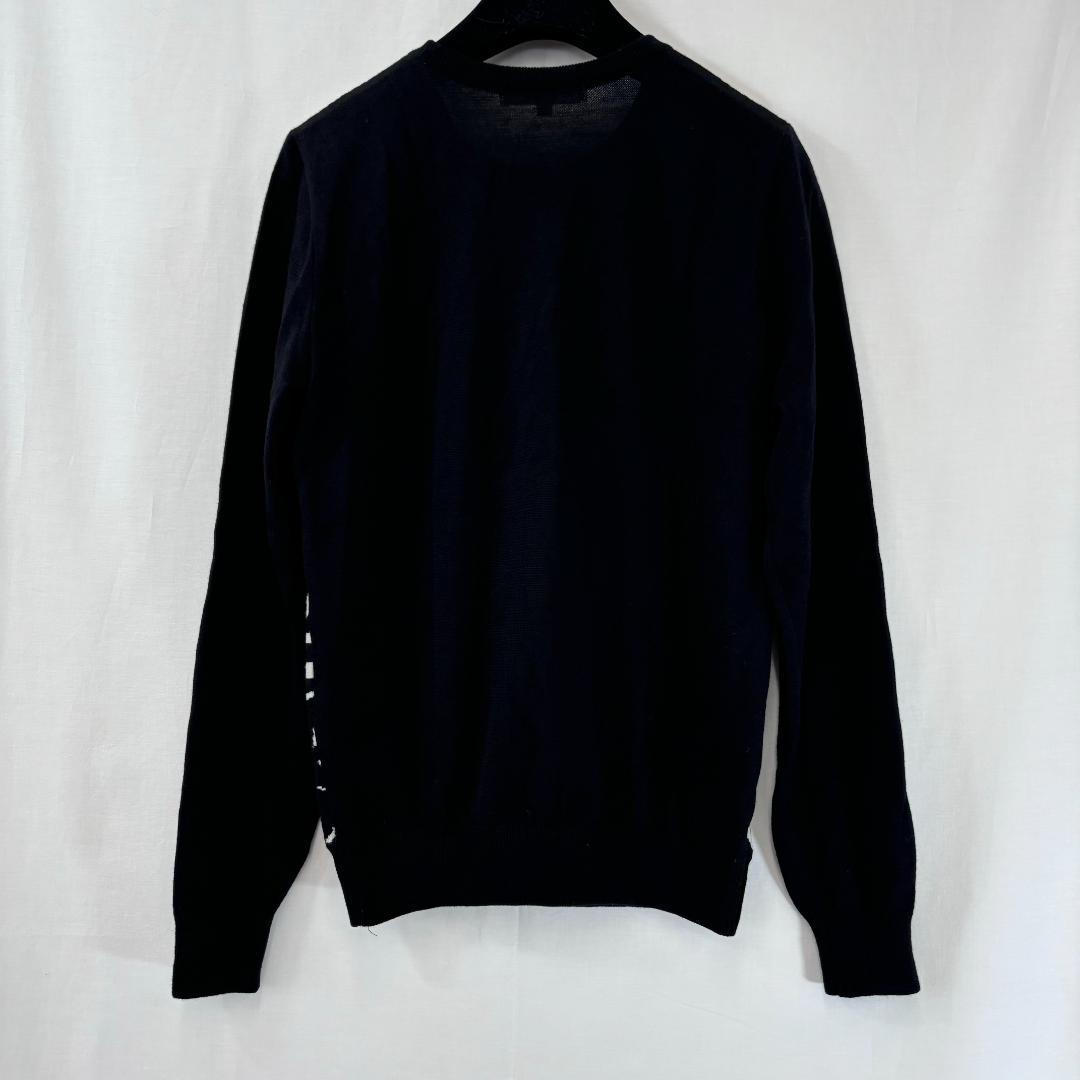 超希少⭐️ レオナール スポーツ ゼブラ柄 長袖 ニット セーター 刺繍ロゴ 黒