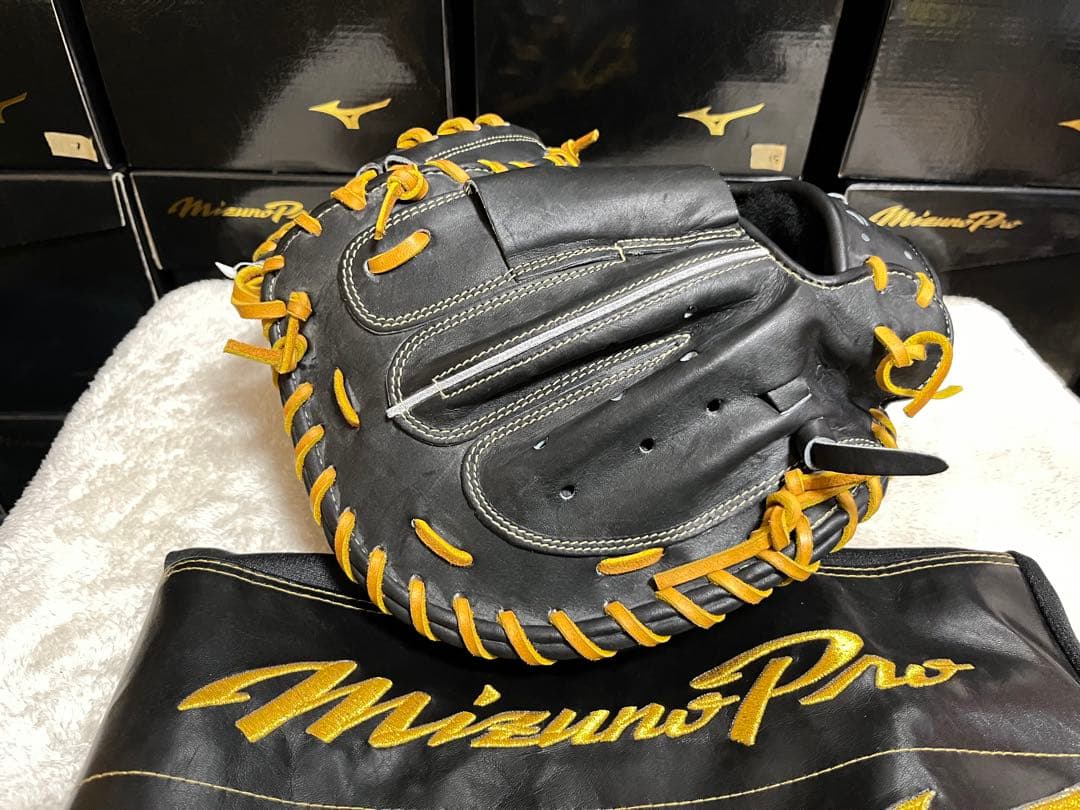 【限定皮革:格安良品】ミズノプロ　硬式　捕手用　キャッチャーミット　グラブ