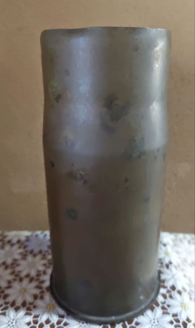 旧日本軍　九二式歩兵砲砲弾薬莢　火薬なし安全