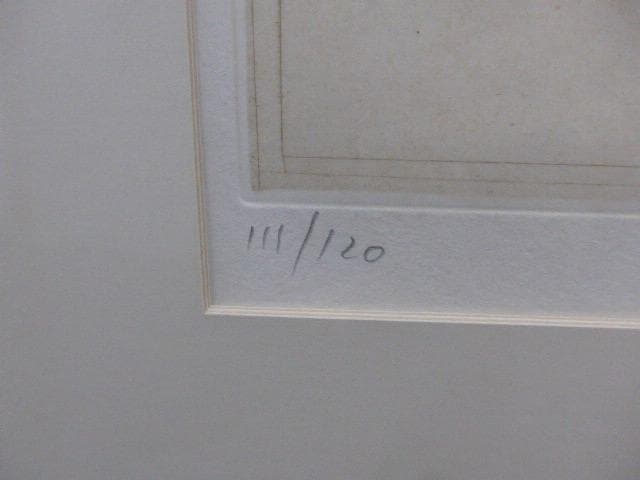 音楽家のリトグラフで人気のワイズバッシュのバイオリン弾き　サインとエディション