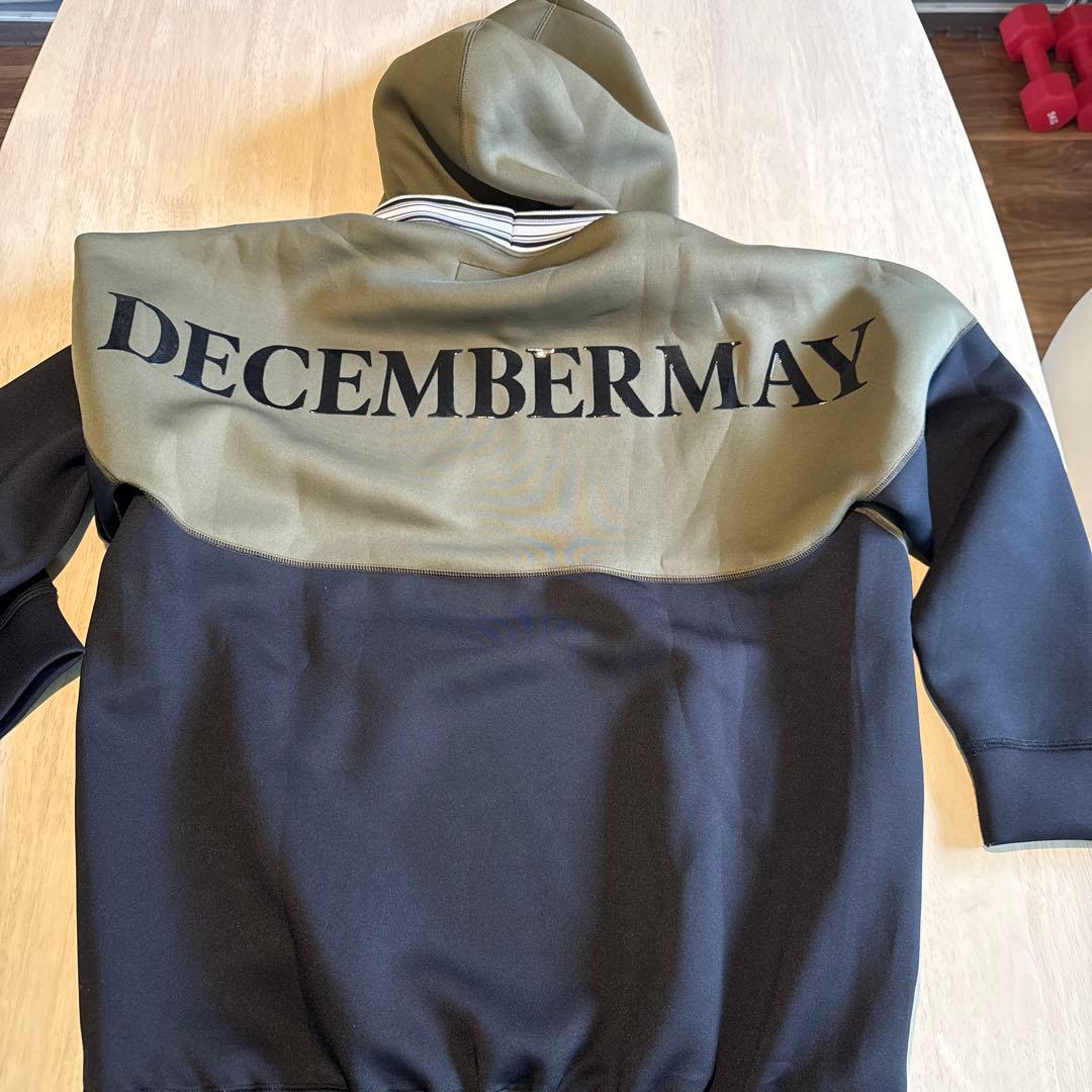 DECEMBERMAY フード付きパーカー オリーブグリーン/ブラック