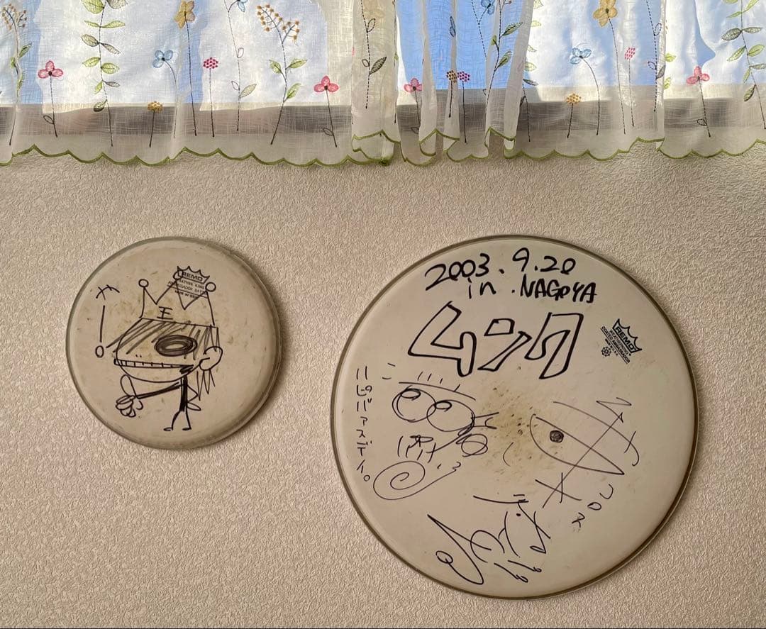 MUCC ムック メンバー全員サイン入り SATOち本人使用ドラムヘッド