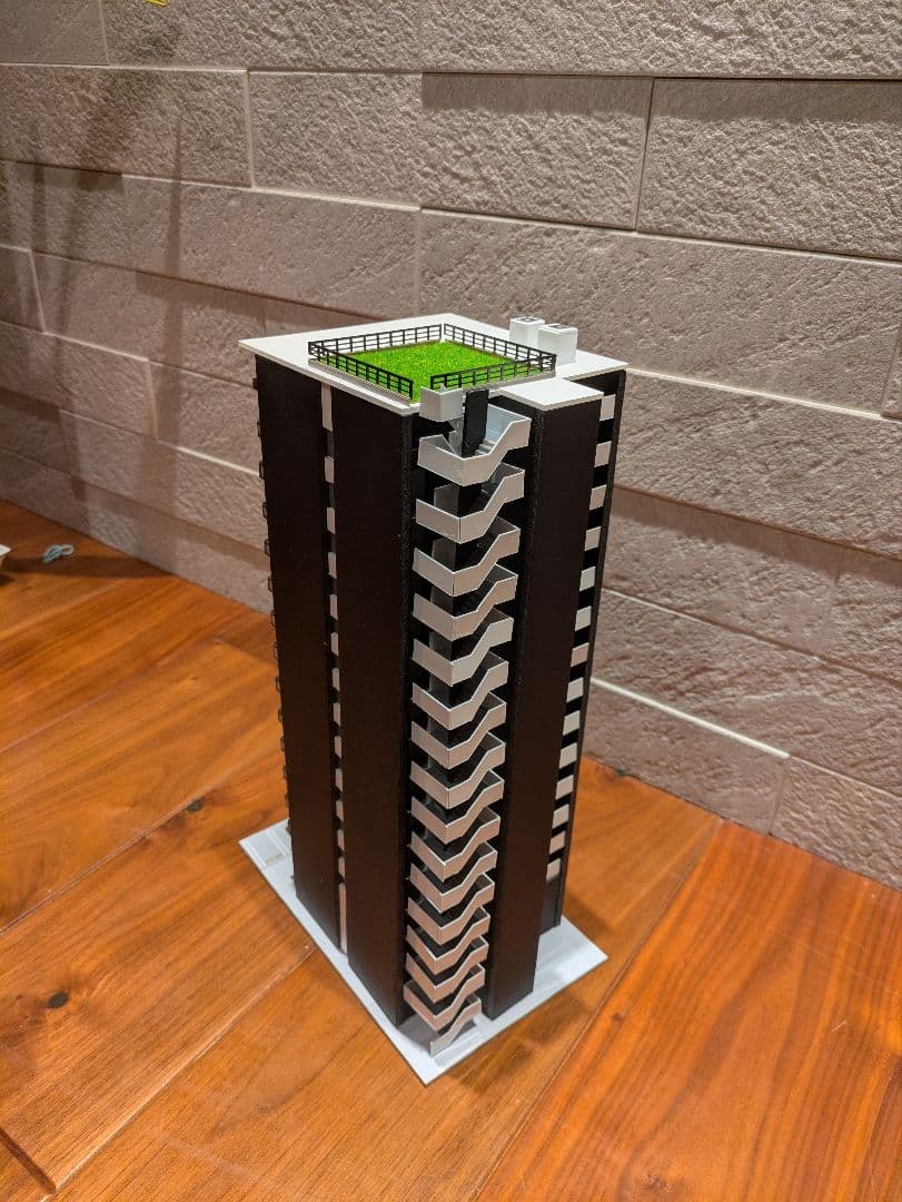 Nゲージ　自作ストラクチャー　マンション