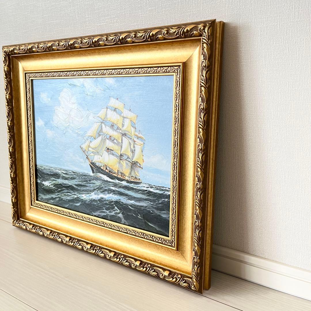 【新品未使用】名画　ブルーウォーター　マクレガー 立体複製　4号 豪華額装付