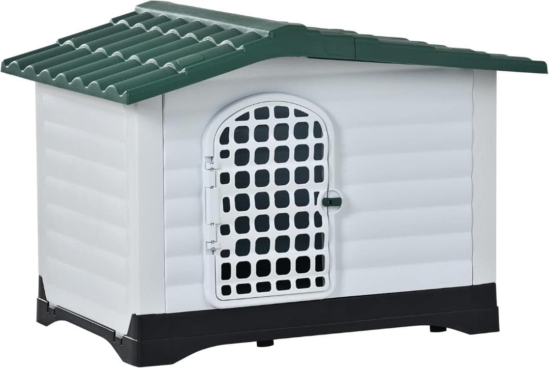 犬小屋 屋外用 室外 中型犬用 大型犬用 ドア付き プラスチック製 XLサイズ