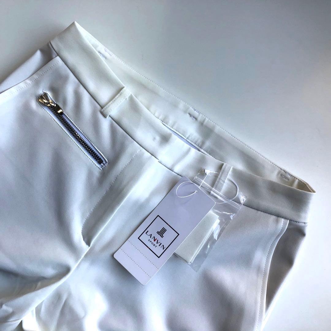 ランバンスポール　新品タグ付　ホワイト　スリムフィット　ゴルフパンツ　ローライズ