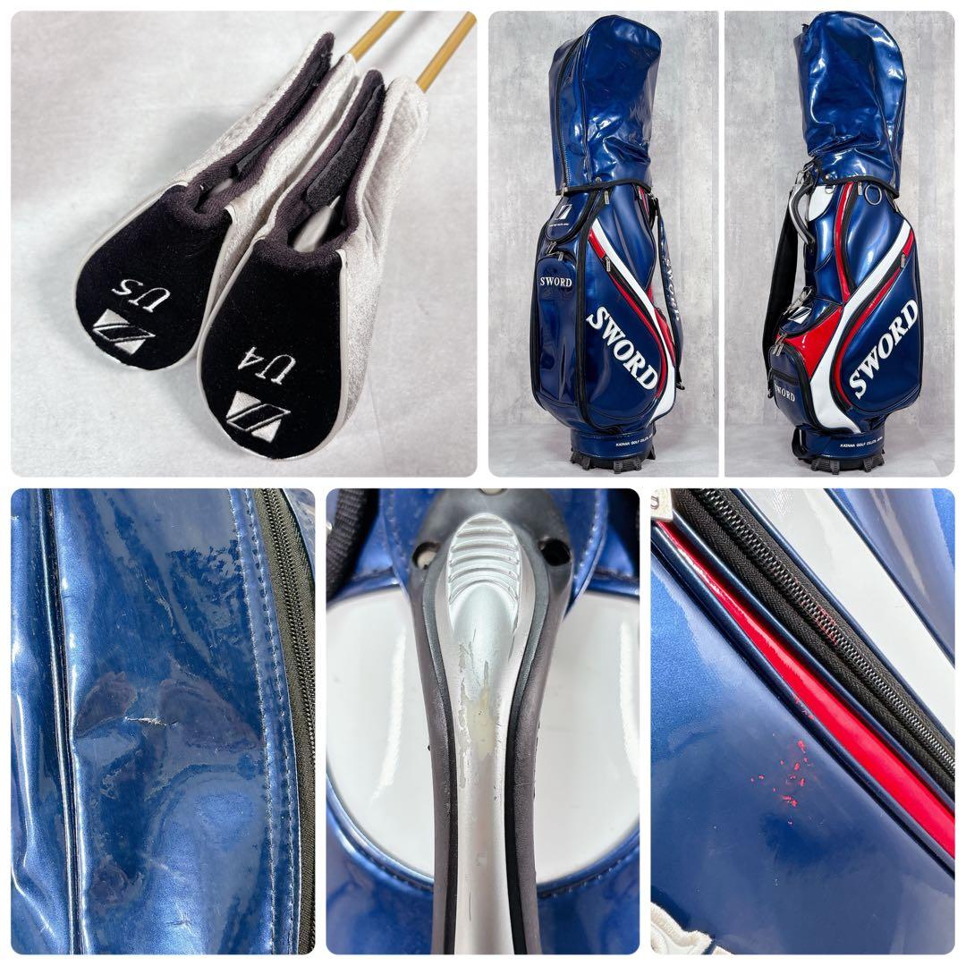 V821 SWORD 他 メンズ ゴルフクラブ フルセット 12点 エナメル 青