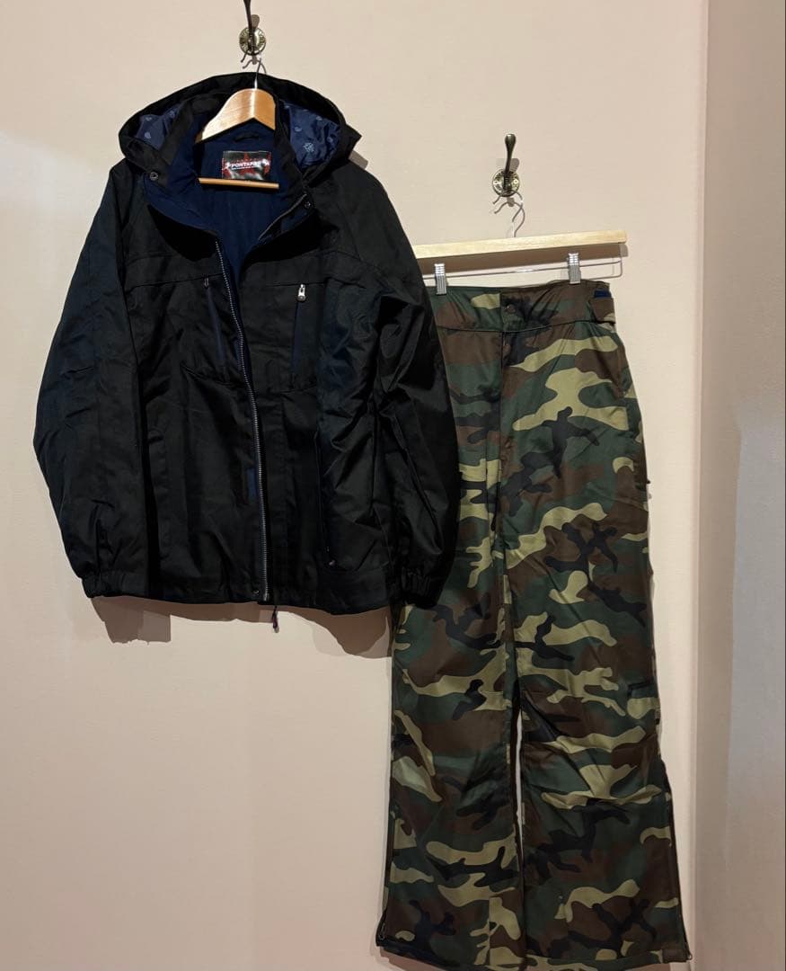 PONTAPES スキー スノーボードウェアセット XL 迷彩 メンズ