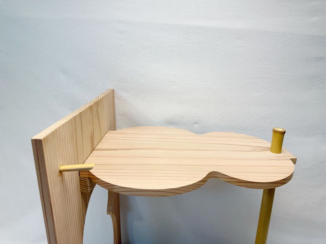 未使用 茶道具 奥村 峯春作 淡々斎好 瓢棚 組み立式 保護シート付 元箱