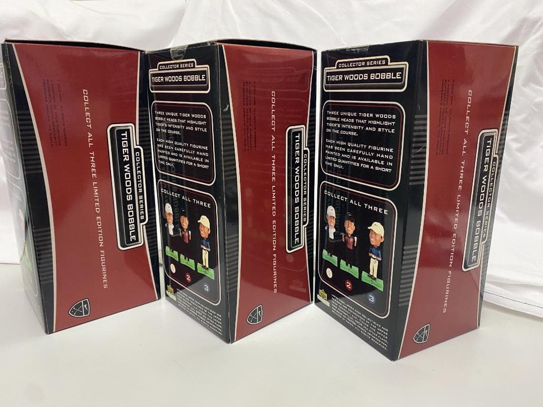 【激レア】未使用！ タイガー・ウッズ　ボブルヘッド　フィギュア　完全３体セット
