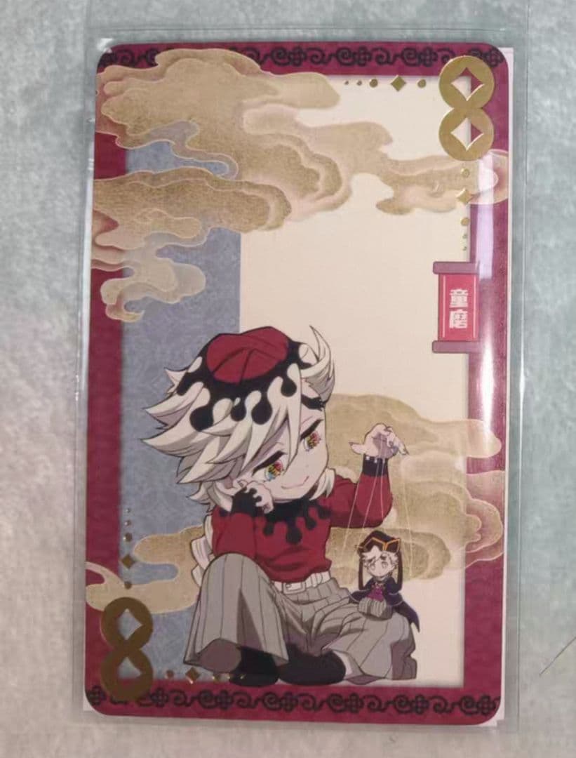 鬼滅の刃 中国限定 非遺 童磨 缶バッジ、アクリルチケット カード セット