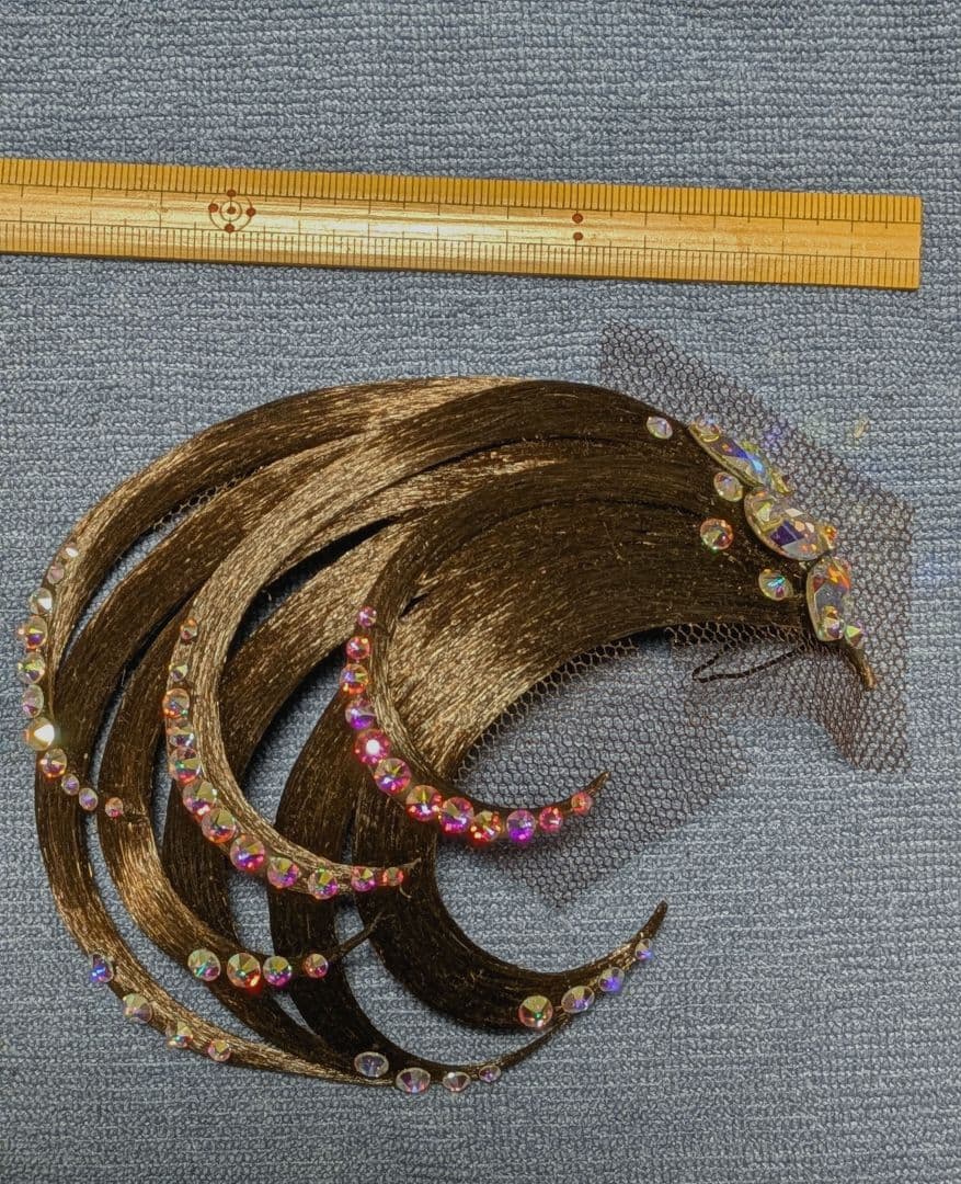 社交ダンス　競技ダンス　前髪用 　ヘアアクセサリー スワロフスキー