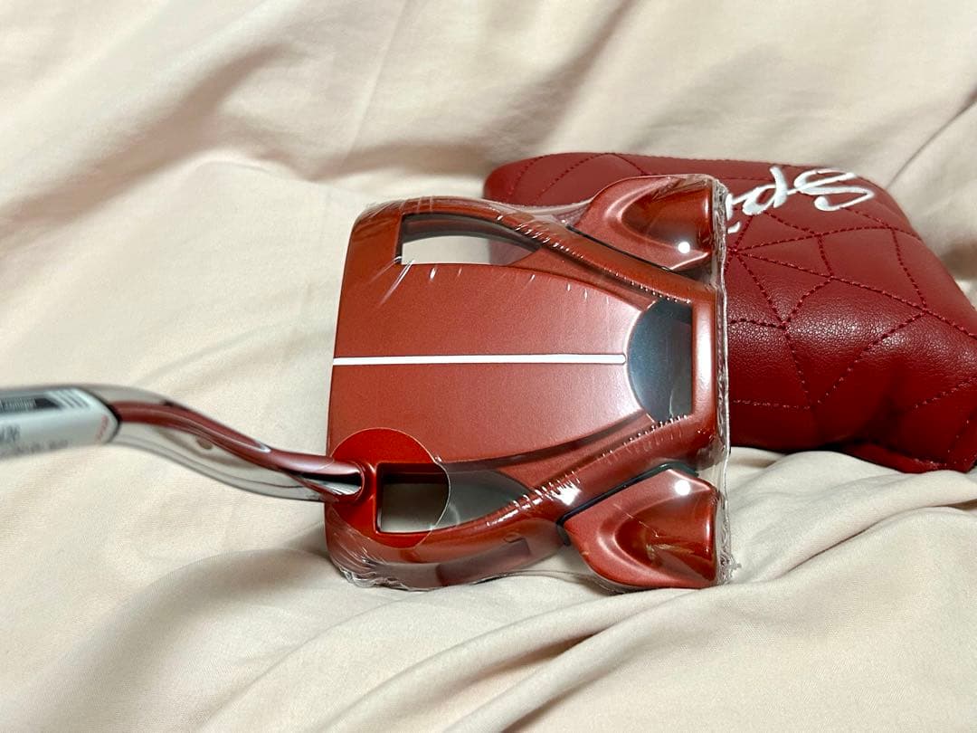 新品 スパイダー レッド パター ダブルベンド 34インチ カバー付き