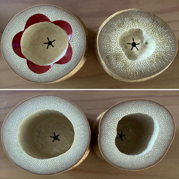 岩木秀斎 竹蓋置 松竹梅 一双★共箱・布・紙箱