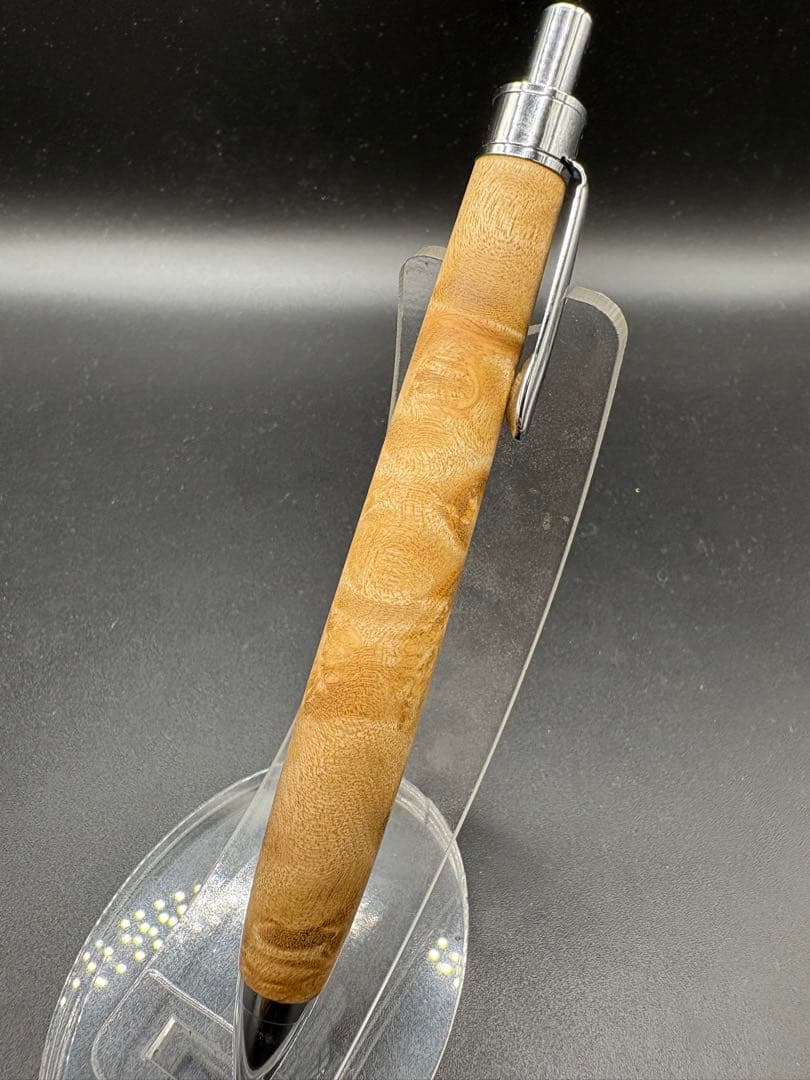 506極上　マーブルウッド　瘤杢　木軸シャーペン　ボールペン