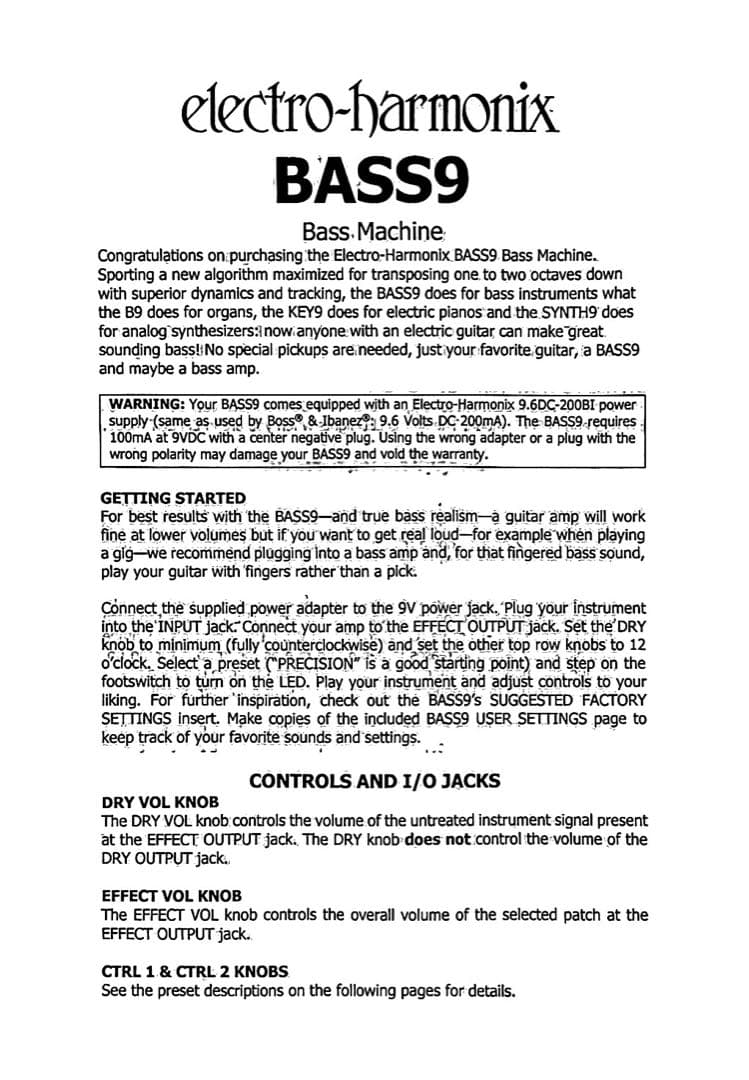 ま*ん様 Electro-Harmonix Base 9超美品中古