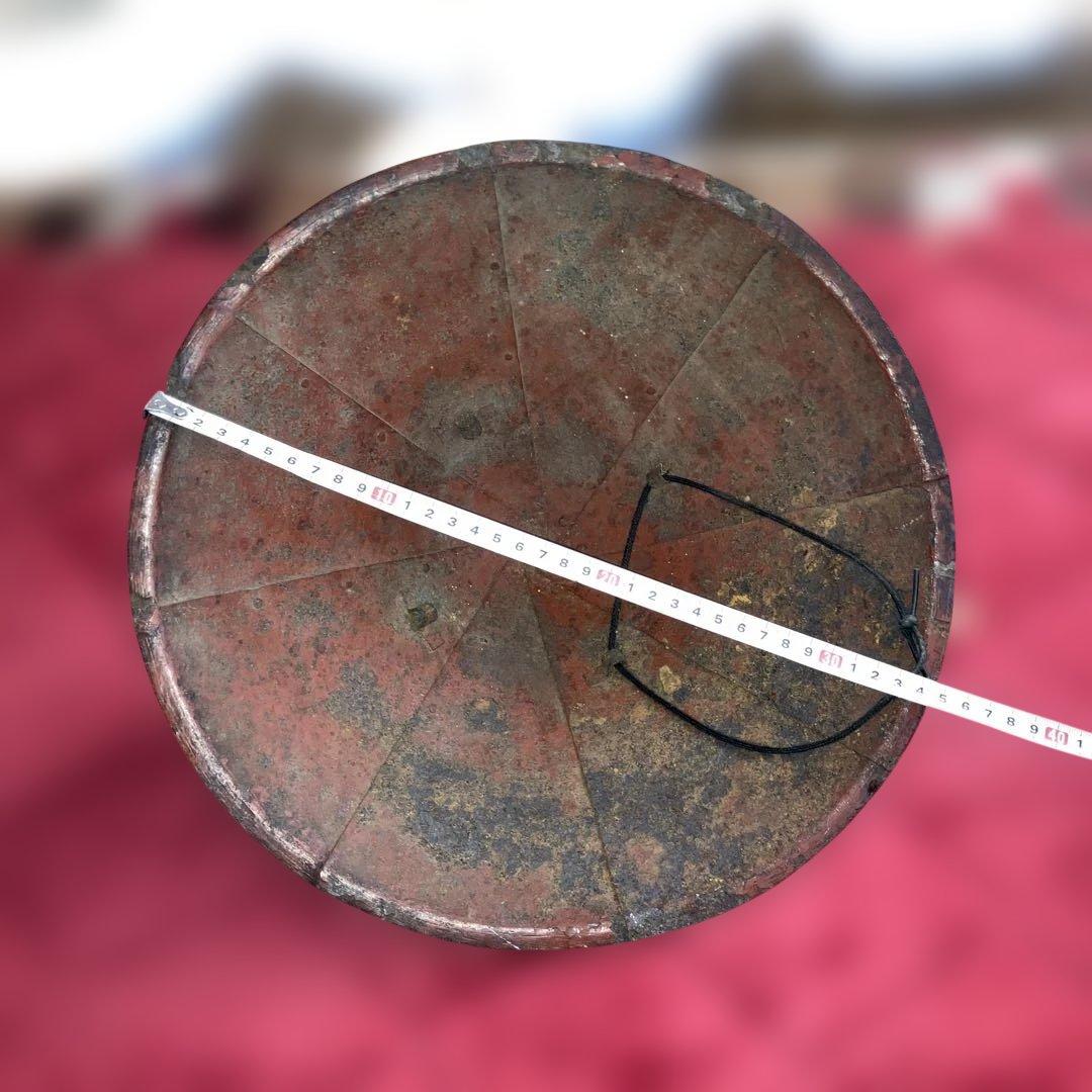 ② 黒漆塗鐵陣笠