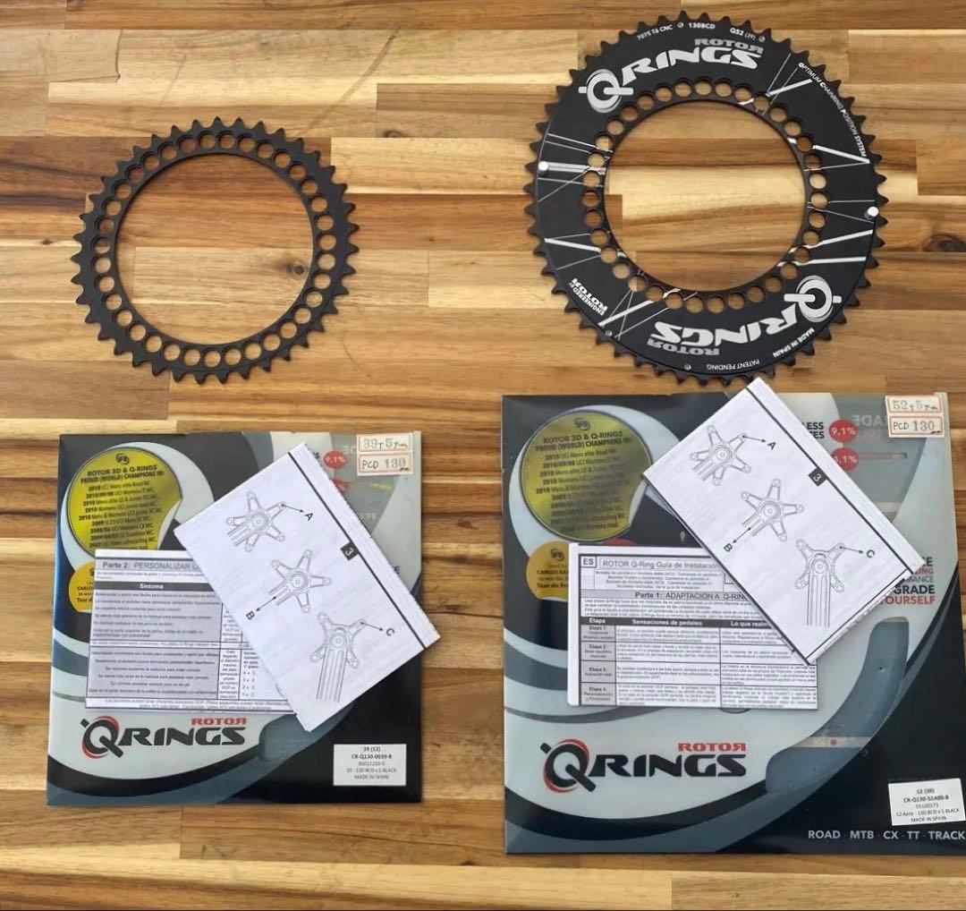 新品　デッドストック　Rotor Q-RING 39T 52T セット