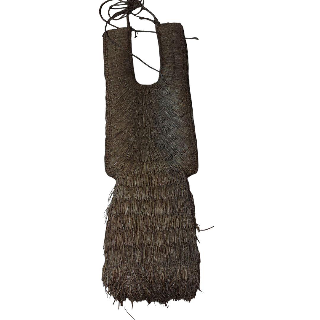 民具　バンドリ(背当て)　アンティーク　藁細工　鑑賞用