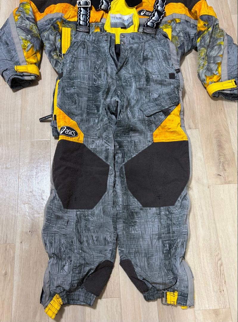 ASICS スキーウェア サイズ175cm グレー/イエロー