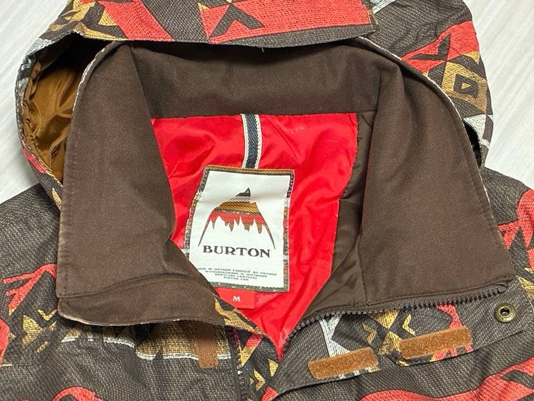 Burton M ネイティブ柄　スノーボードウェア　スキー　茶　レディース