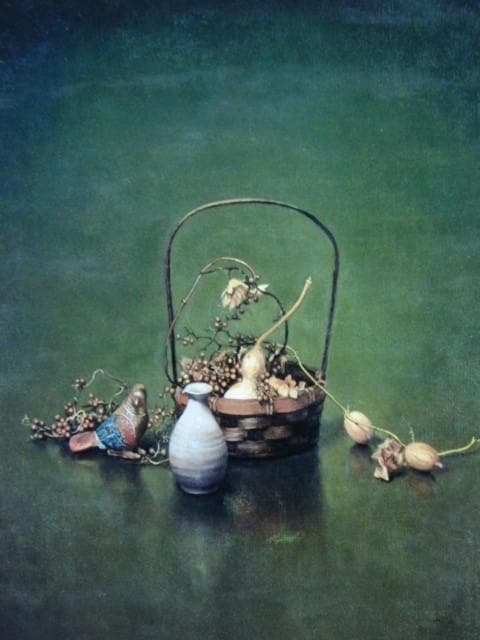 青木美知枝、静物、希少な画集より、新品高級額・額装付、状態良好