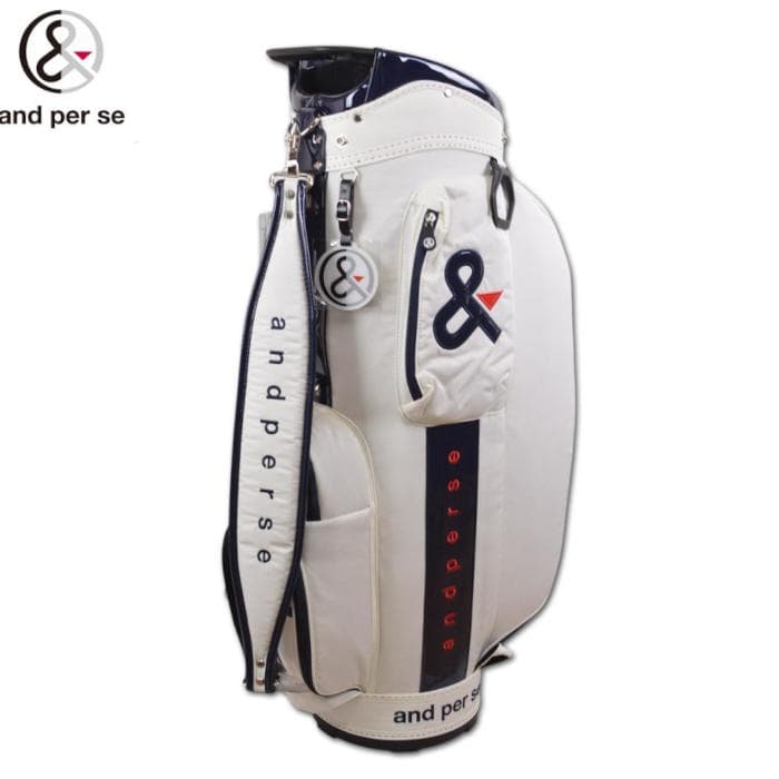新品 and per se アンパスィ キャディバッグ AUS7305 ホワイト