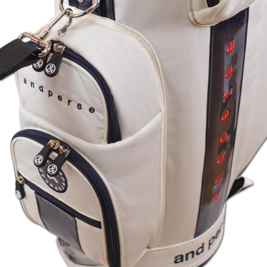 新品 and per se アンパスィ キャディバッグ AUS7305 ホワイト