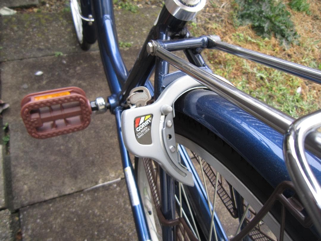 【極上】手渡限定 Marushi ママチャリ インクブルーBL21M 24型