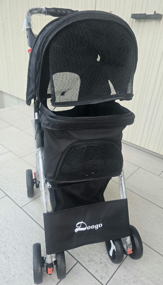 Doogo ペットカート 黒 メッシュカバー付き　ブランド品　新品未使用