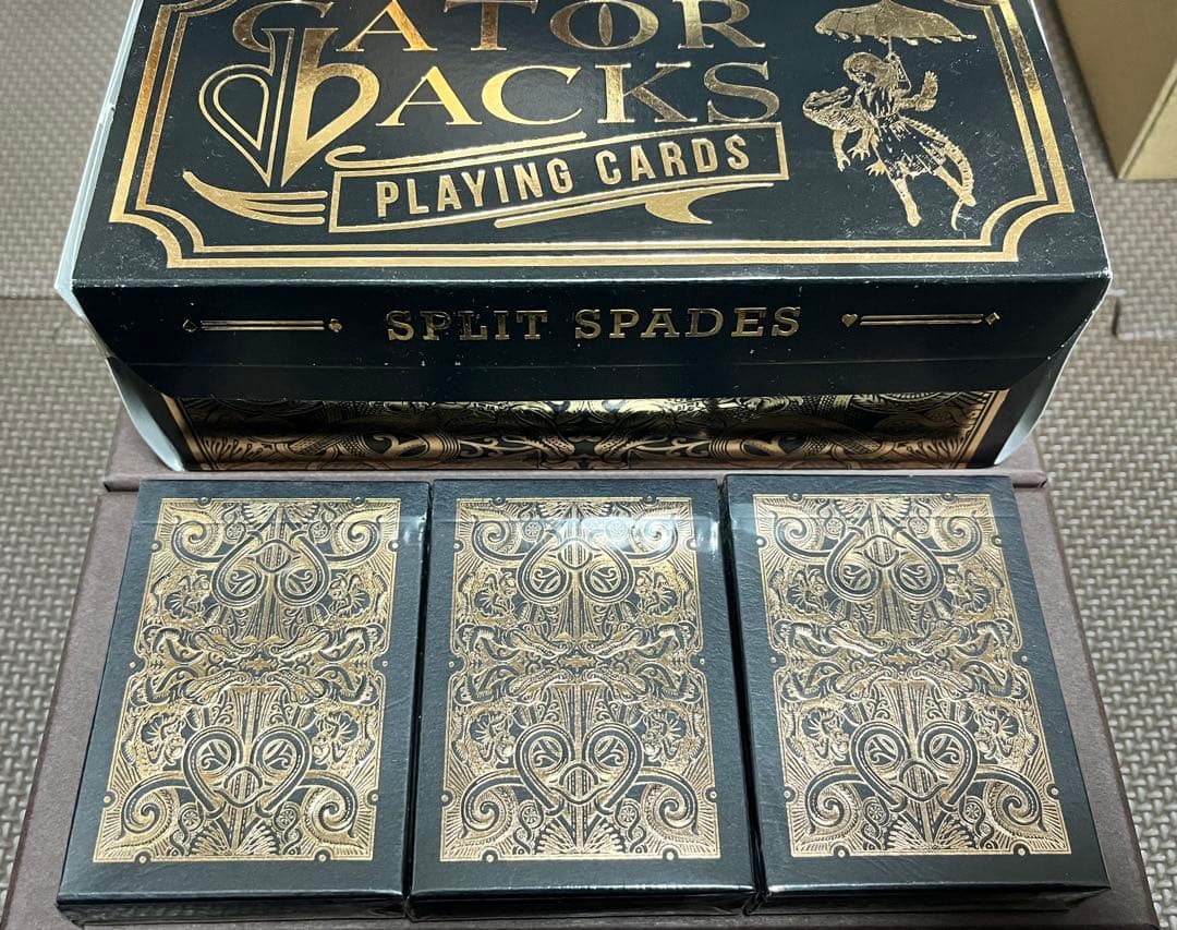 レアデック　Rose gold gator backs 3デック