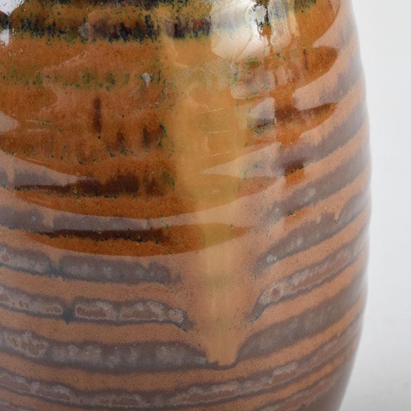 茶道具　高取焼　十三代高取八仙作　肩衝茶入　仕覆付　共箱　V　9139