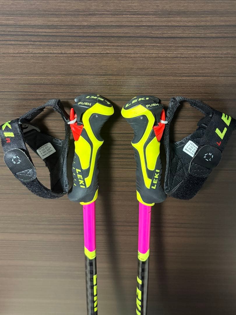 LEKI スキー用ストック ピンク/黒/黄
