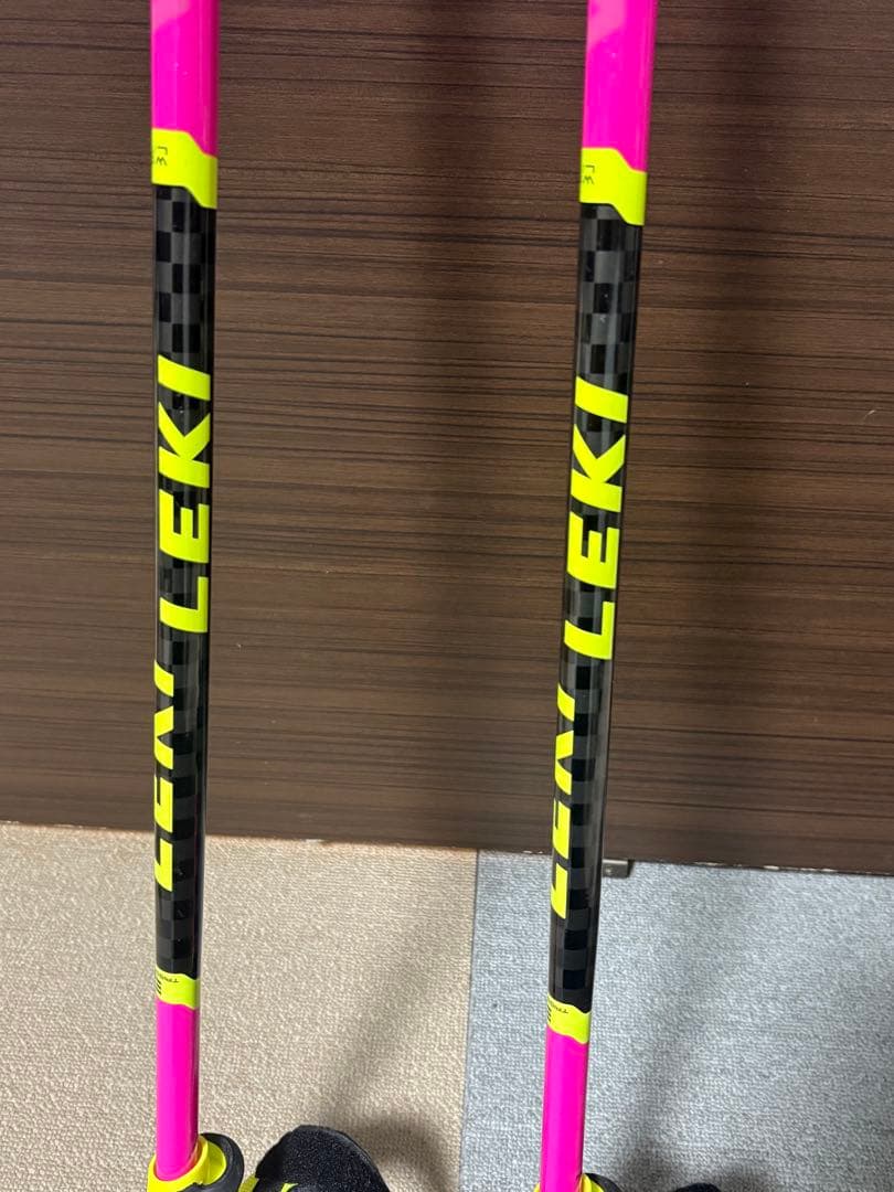 LEKI スキー用ストック ピンク/黒/黄