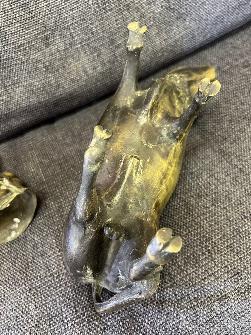 真鍮製】老子 牛乗り像 ブロンズ置物 道教 縁起物