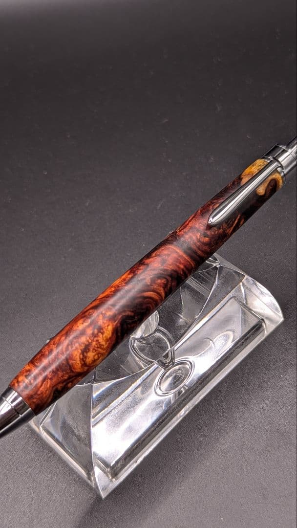 420ペン工房翌檜　極上　ホンジュラスローズウッド　瘤杢　木軸シャーペン