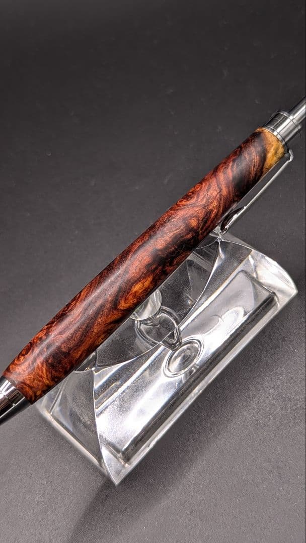 420ペン工房翌檜　極上　ホンジュラスローズウッド　瘤杢　木軸シャーペン