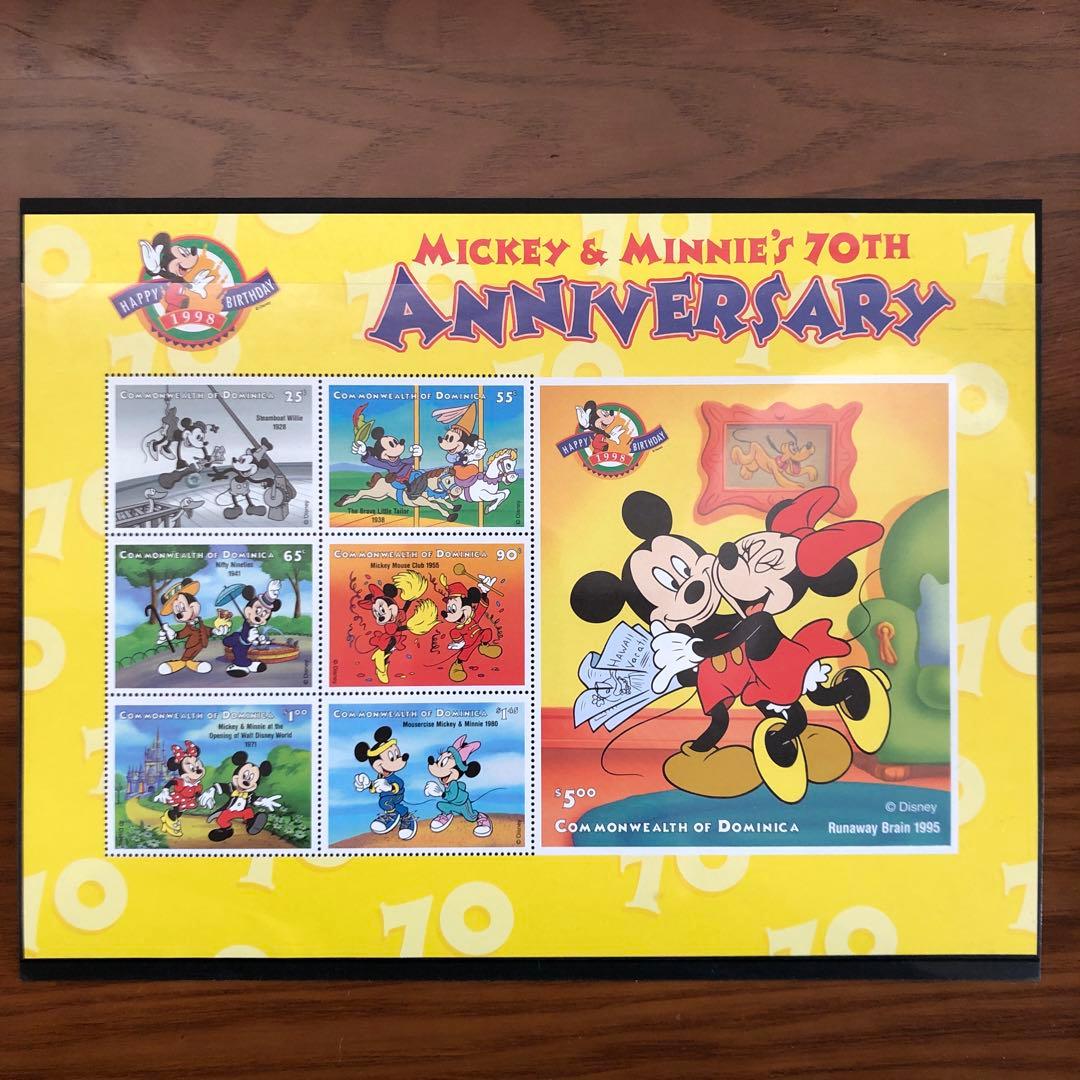 ミッキ&ミニー誕生70年記念切手セット