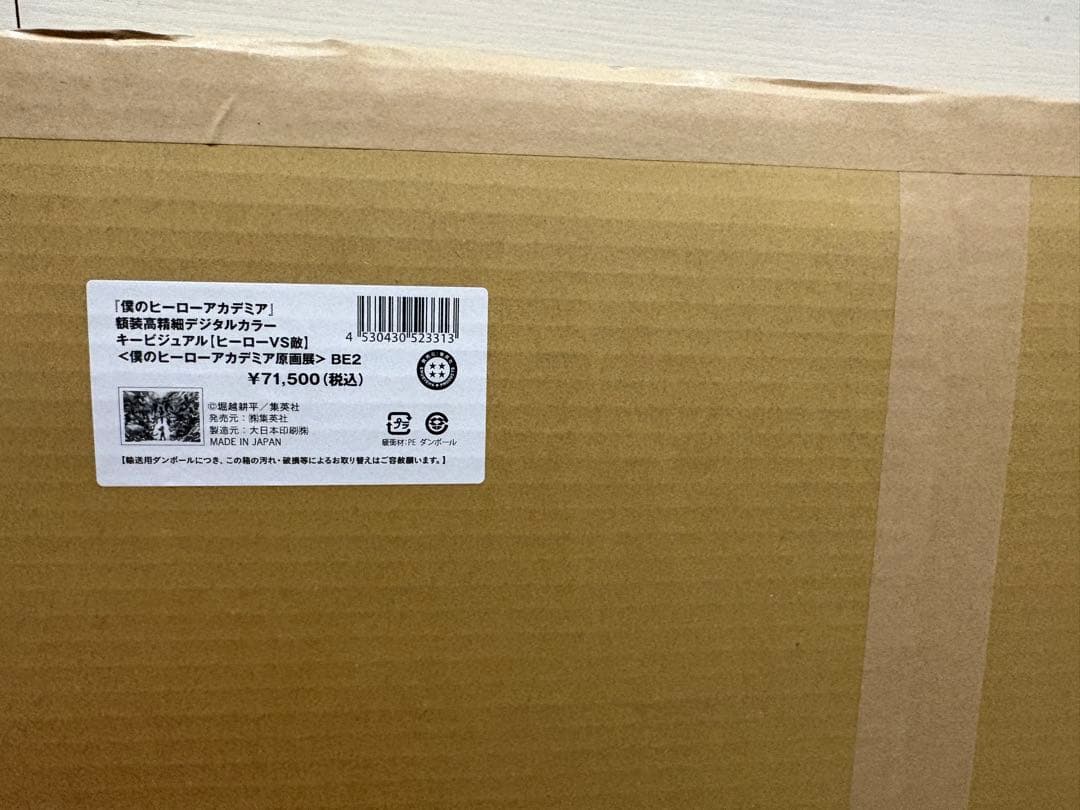 額装高精細デジタルカラー　キービジュアル「ヒーローVS敵(ヴィラン)」　ヒロアカ