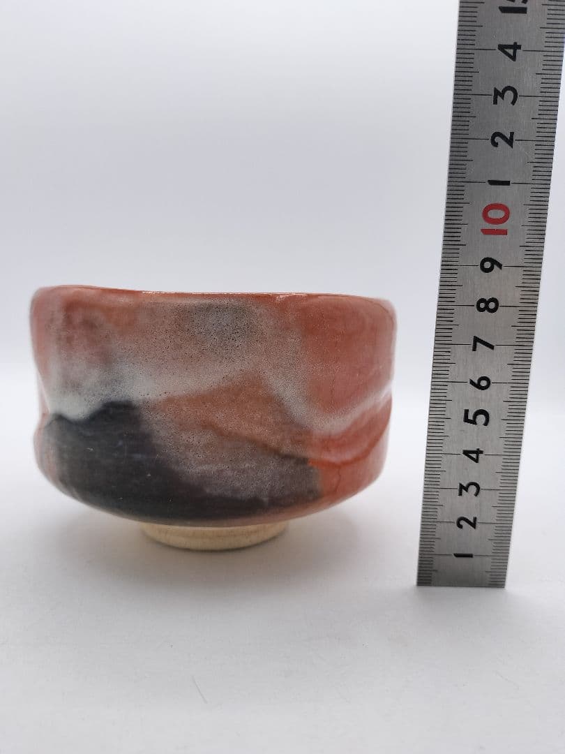 c657 茶碗 赤楽 銘『無事』紫野 寛州箱書 伊藤一楽 木箱 茶道具 古物