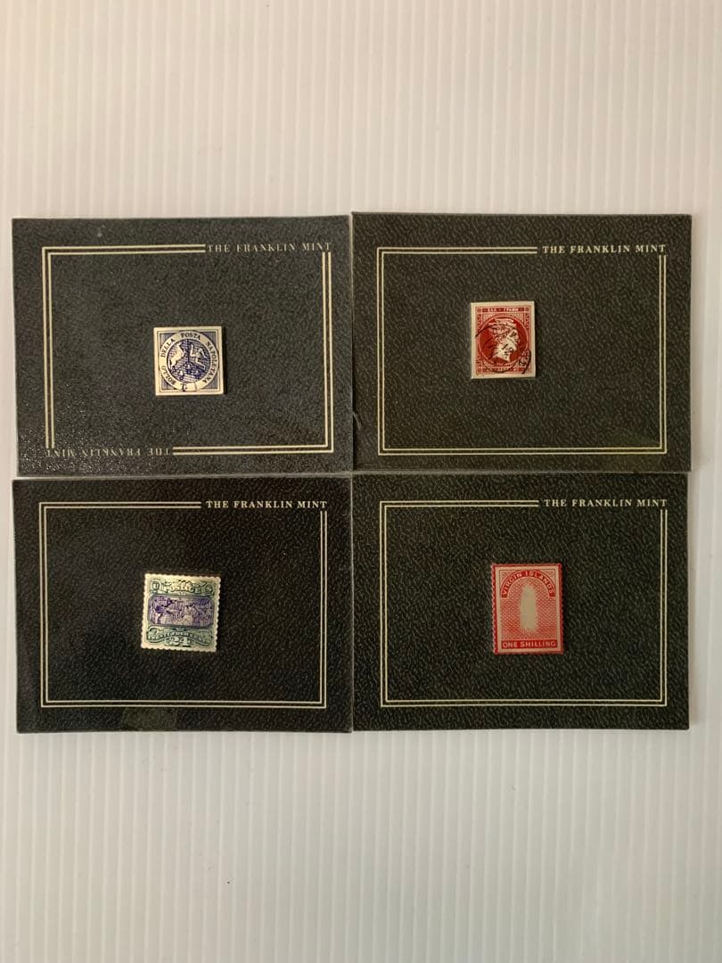 フランクリンミント 「世界で最も価値ある切手」レプリカ24点　★銀製248g★