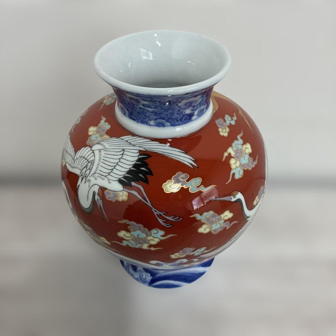 ぶ*い様 オールド　深川製磁　花瓶　有田焼