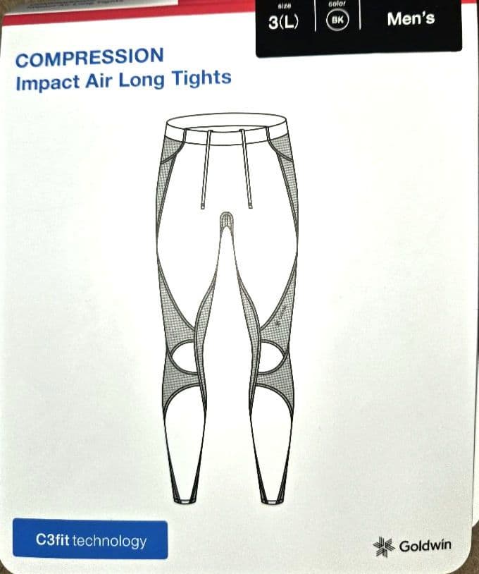 C3fit インパクトエアーロングタイツ L メンズ
