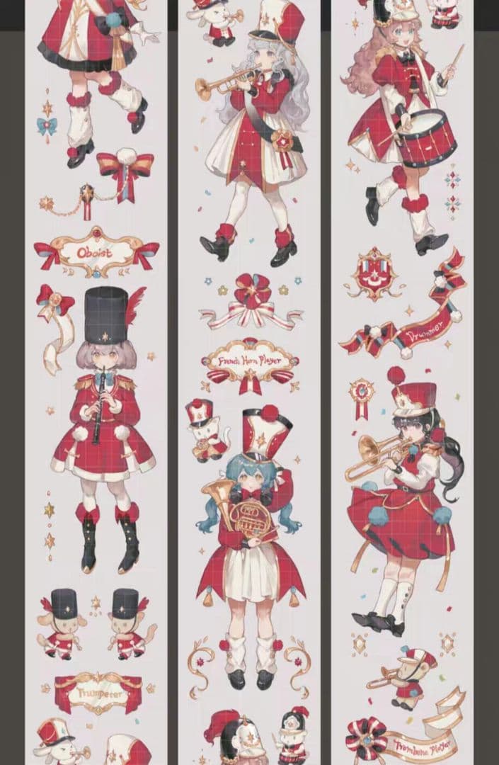 巻売 547★ 海外 マスキングテープ マステ PET 装飾 人物 女の子