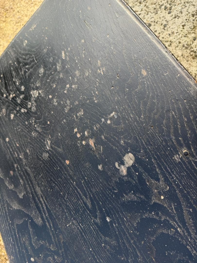 昭和レトロ　昔ながらの木製机 黒