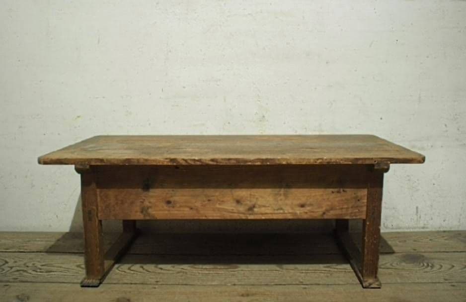 1070 ヴィンテージ　杉の文机　ローテーブル　引き出し　古家具　古道具　レトロ