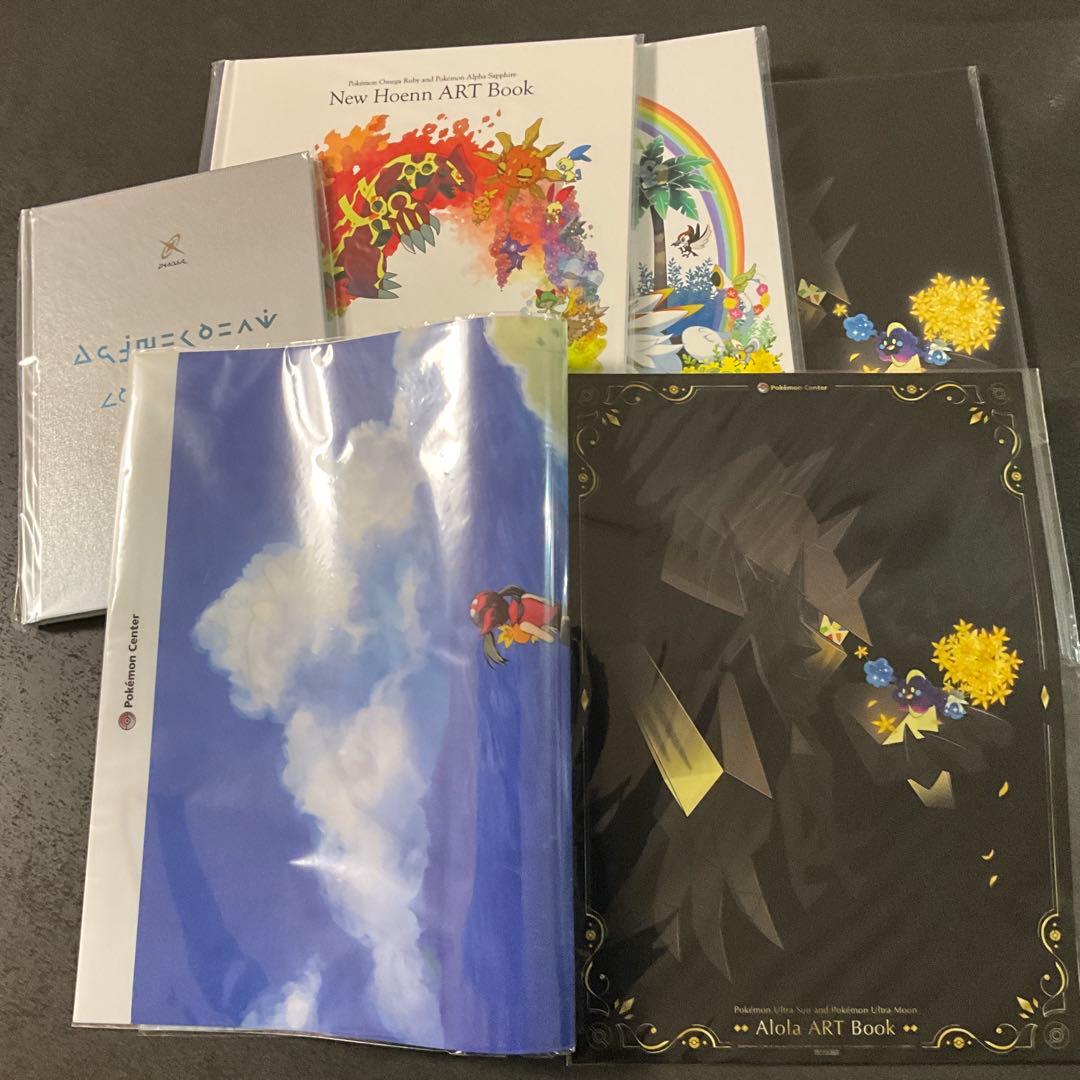 ポケモン　アートブック4冊・クリアポスターセット
