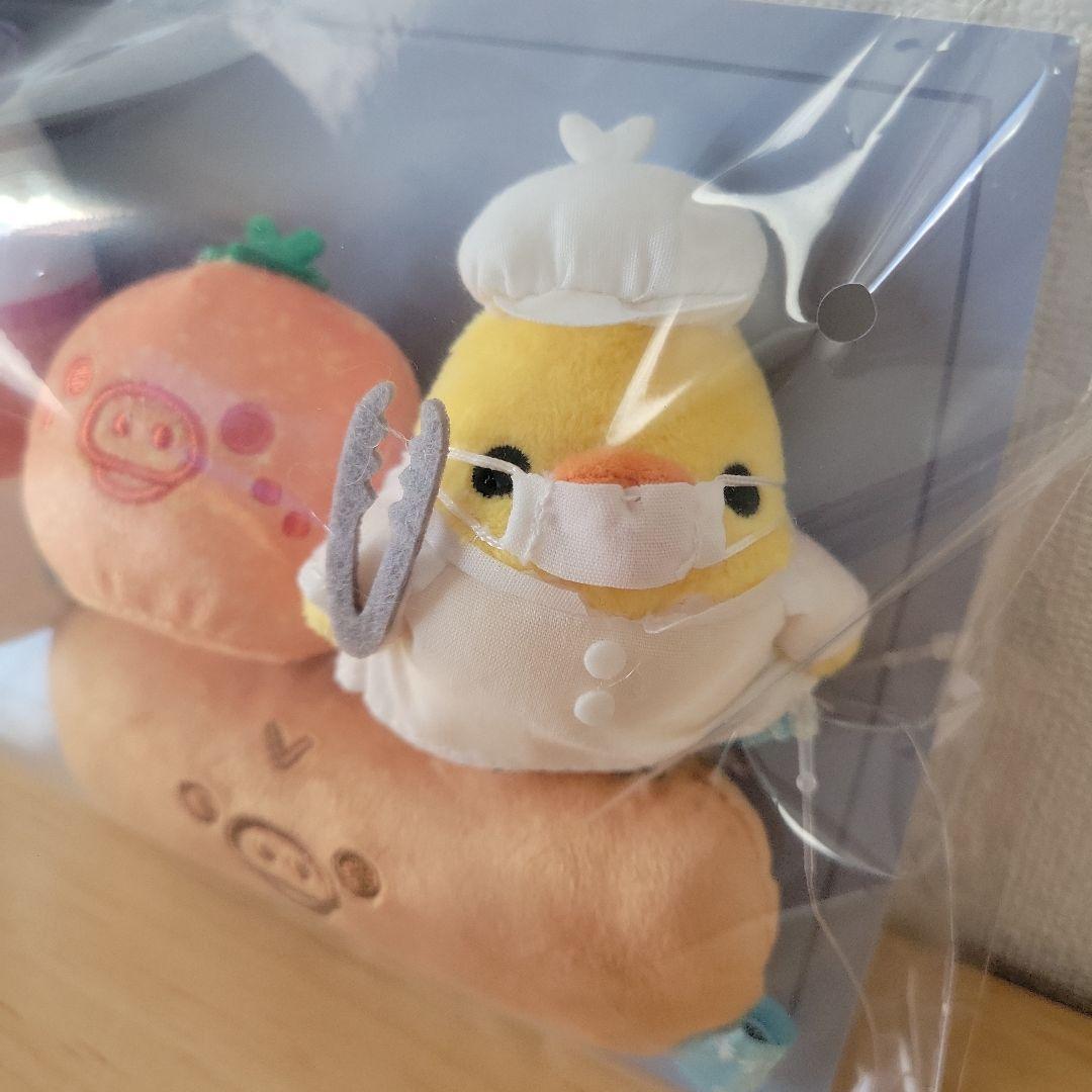 【新品タグ付き】キイロイトリ学園　給食ぬいぐるみセット　キイロイトリ