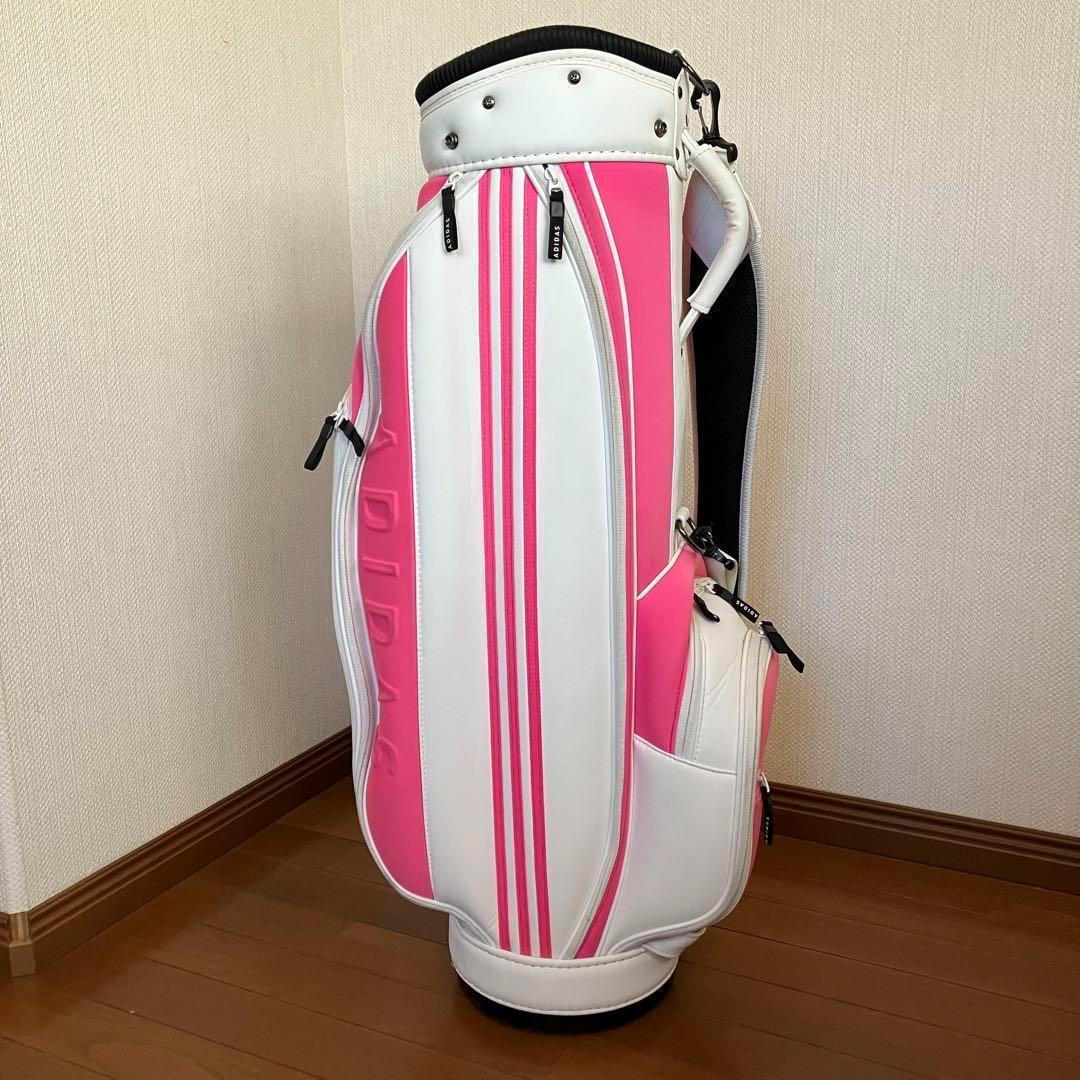 AB-118 アディダス キャディバッグ ピンク×ホワイト ※訳あり 送料無料